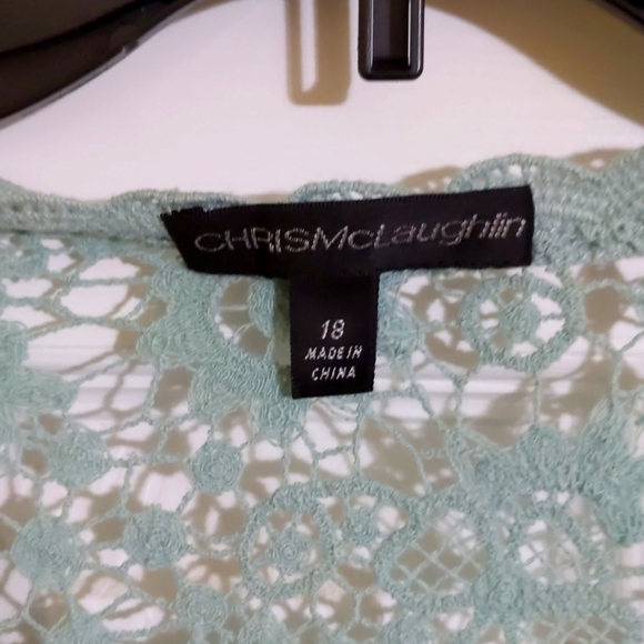 Chris McLaughlin 2 pcs dress sz 18.  A beautiful soft aqua. Nwsizet(never worn). - Picture 3 of 7